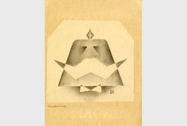 Hindemburg, about 1935-1940, graphite on paper.