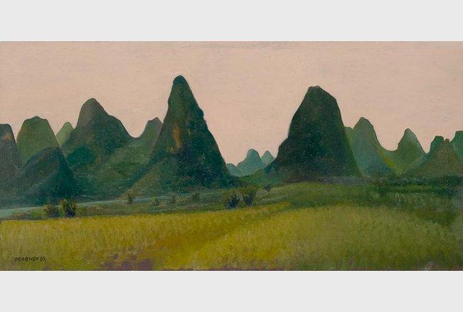 Montagne di Guilin,1985, olio su tela
