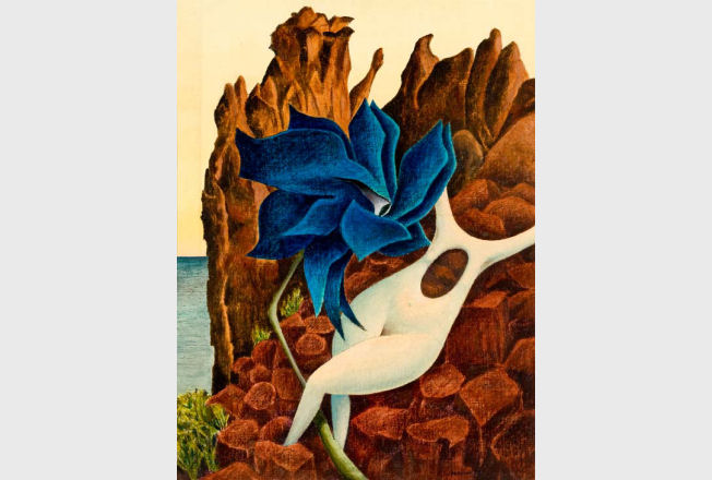 Il fiore intraprendente, 1973, olio su tela
